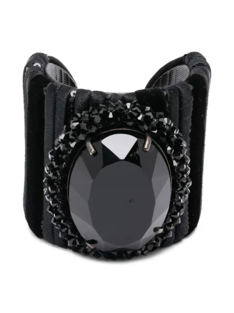 Giorgio Armani Pre-Owned 1990s embellished bracelet Black GA450FD