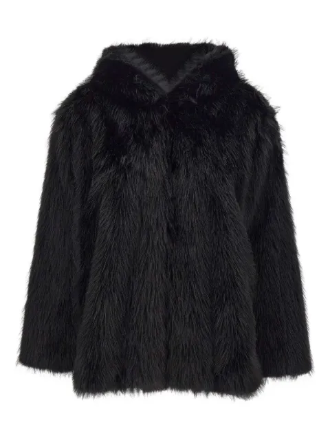 kaos faux fur coat Black RI1NT0570001