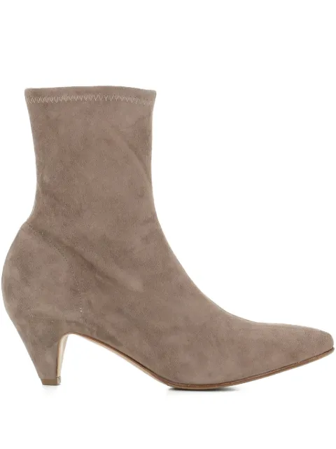 Del Carlo pointed suede boots Brown 12018