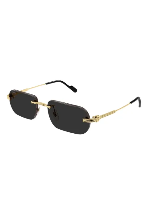 Cartier Eyewear round-frame rimless sunglasses Gold CT0577S001