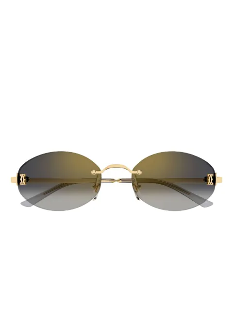 Cartier Eyewear logo-detail round-frame sunglasses Gold CT0592S001