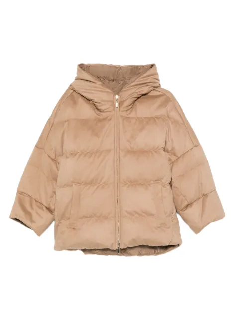 Max Mara Desiderio hooded zip-up jacket Brown 2529486035600