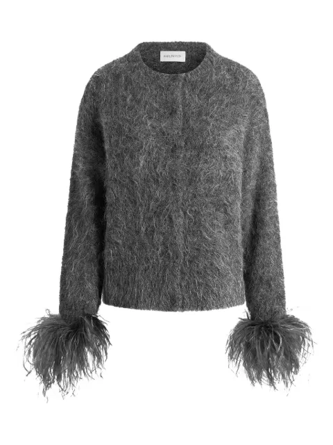 16Arlington Alena feather-trim knitwear Grey K125SS2602