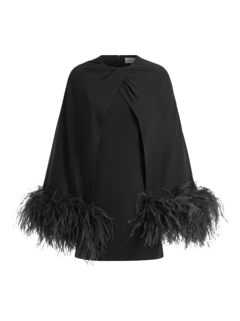 16Arlington feather trim mini dress Black DMN685SS2601