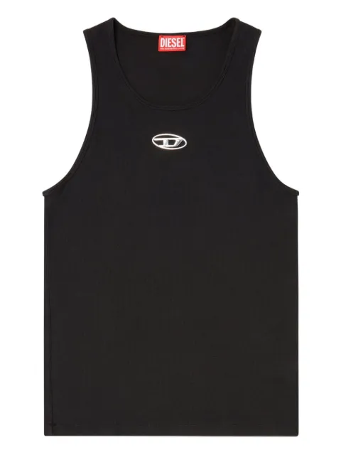Diesel cotton tank top with logo Black A217420JMBA