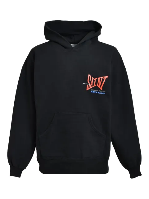 SAINT MXXXXXX graphic-print hoodie Black SMHR10000051