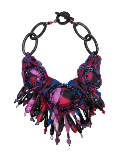 Giorgio Armani Pre-Owned 2000s beaded necklace Black GA1200FE