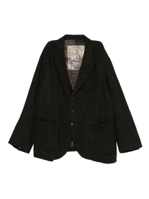 Ziggy Chen virgin wool-blend blazer Black OM2530931