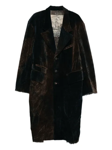 Ziggy Chen notch-lapels panelled coat Brown OM2531102
