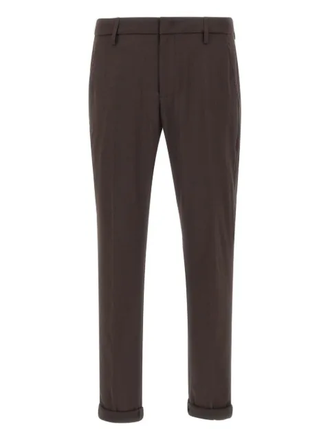 DONDUP buttoned logo-detail pants Brown UP235OS0120002O789