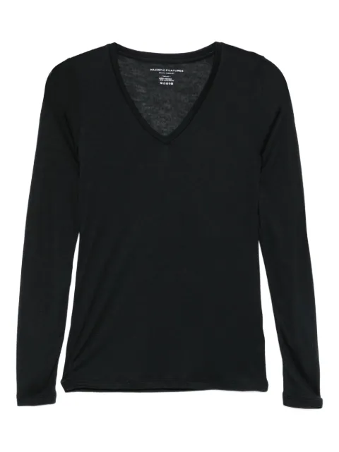 Majestic Filatures v-neck t-shirt Black M482FTS010
