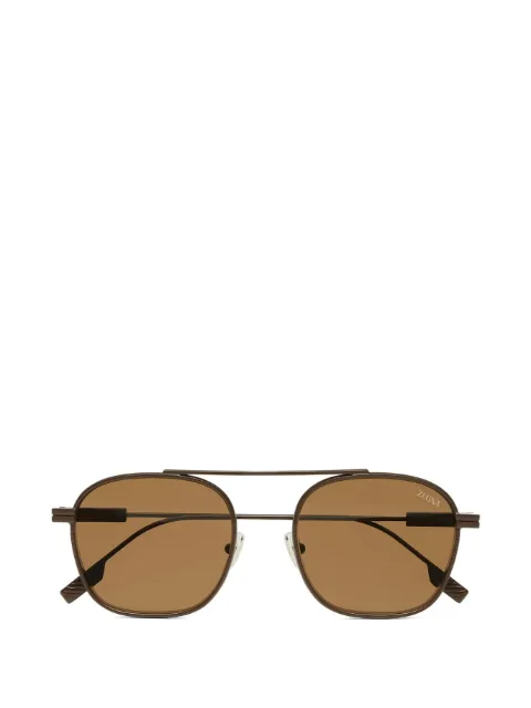Zegna havana brown Orizzonte I acetate and metal sunglasses Brown EZ02905349E