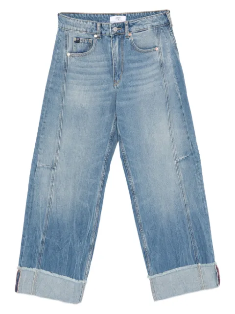 Les Temps des Cerises cuffed straight-leg jeans Blue JFLEAL00W2195