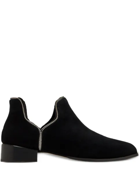 Senso zip-detail suede boots Black BAILEYIX