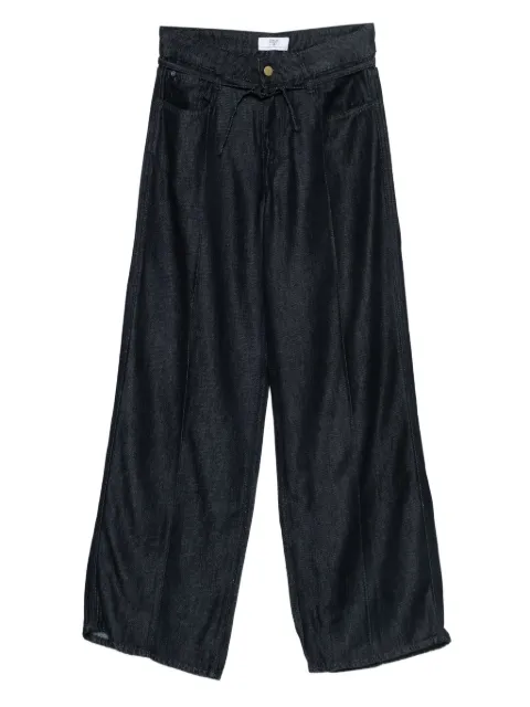 Les Temps des Cerises drawstring denim wide-leg jeans Blue JFSCOTTYW2198