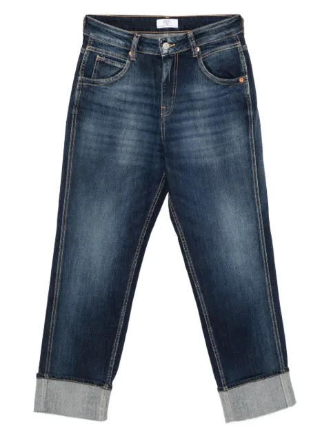 Les Temps des Cerises cuffed denim cropped jeans Blue JF460JAMW1576