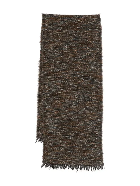 Faliero Sarti fringed scarf Brown I262084NERY
