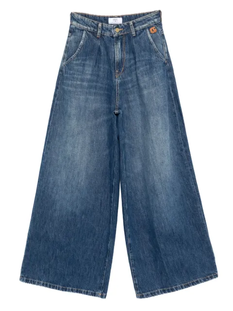 Les Temps des Cerises buttoned wide-leg jeans Blue JFLOUVY0W1597