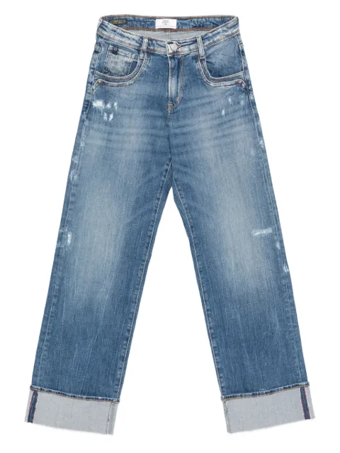Les Temps des Cerises cuffed denim straight-leg jeans Blue JF428REVW1525