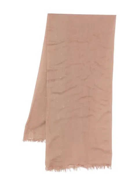 Faliero Sarti fringed scarf Brown I260462