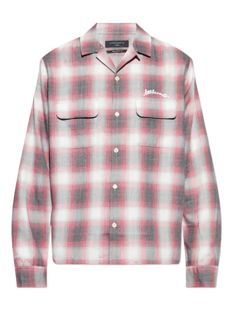 AllSaints Shams plaid pocket shirt Red SHAMSM034SD