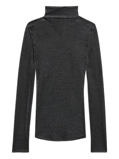 MARANT ÉTOILE Jadia stand-up collar top Grey HT0771FAC3K05E
