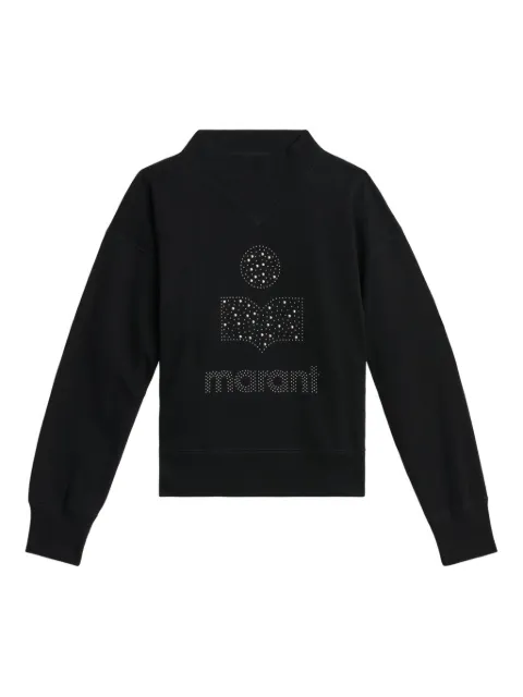 MARANT ÉTOILE Moby studded-logo sweatshirt Black SW0003FAC3M13E