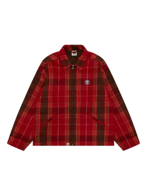 AAPE BY *A BATHING APE® plaid zip jacket Red AJK7733XXP