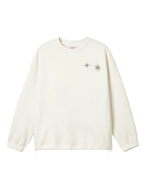 Musium Div. embellished long-sleeve top White MMUSWW01032X