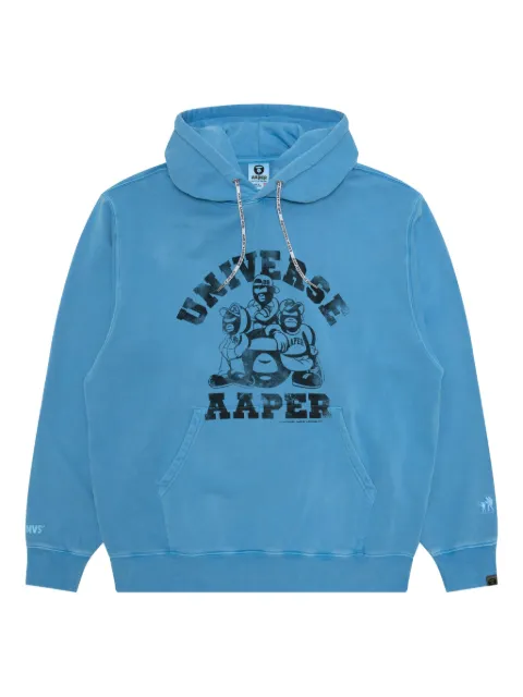 AAPE BY *A BATHING APE® cotton hooded sweatshirt Blue ASWC369XXP