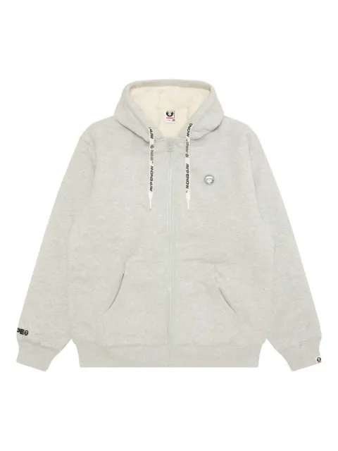 AAPE BY *A BATHING APE® logo appliqué zip hoodie Grey ASWC364XAP