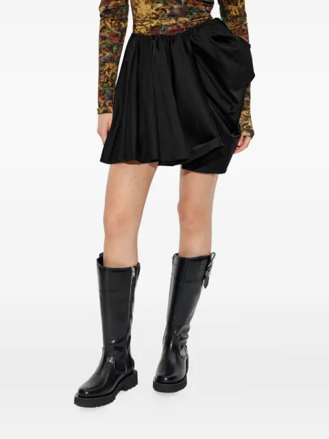 GANNI draped mini skirt Black W1054