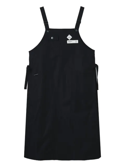 Musium Div. logo-patch midi dress Black MMUDSW00995X