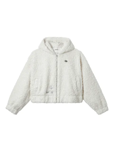 Musium Div. hooded zip jacket White MMUJKW01034X