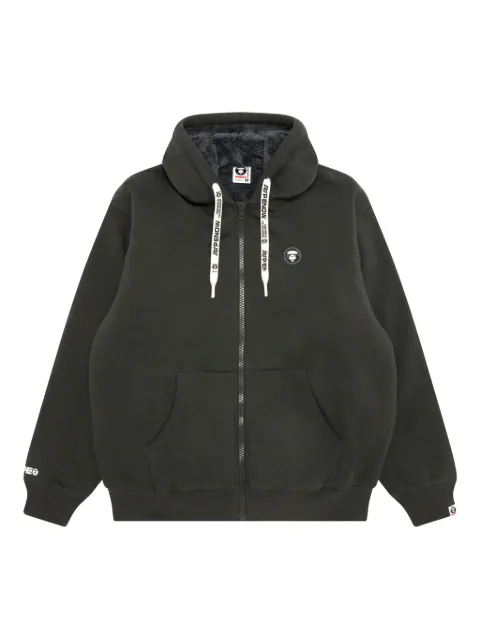AAPE BY *A BATHING APE® logo-appliqué zip-up hoodie Grey ASWC364XXP