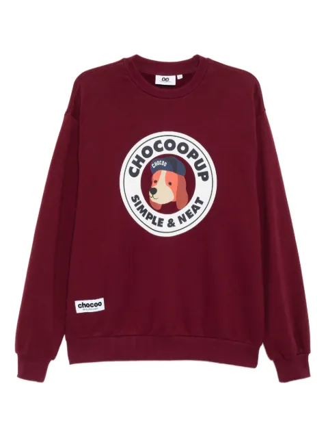 CHOCOOLATE chocoo-pup sweatshirt Red B1XSWM00235X