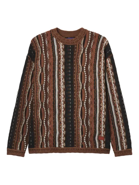 aftermaths striped pattern sweater Brown AFMKNM01354X
