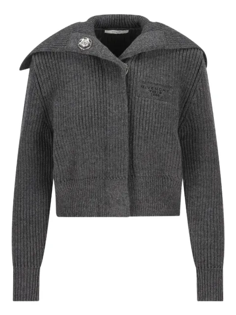 Givenchy logo-embroidered cardigan Grey BWK00K4ZSM