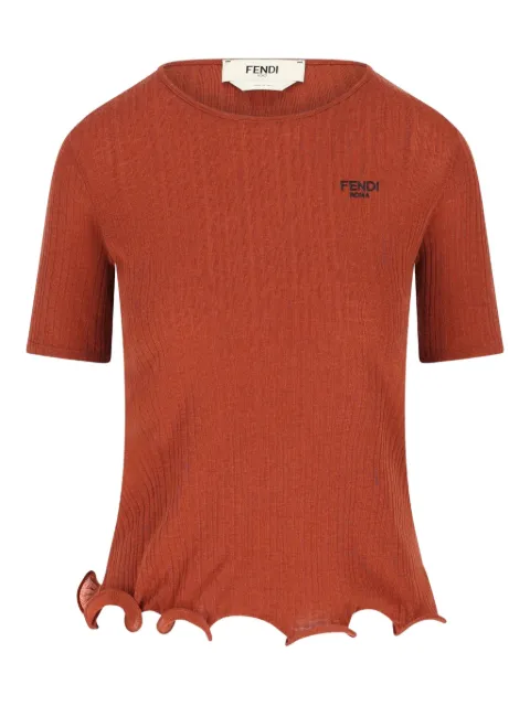 FENDI ruffled T-shirt Orange FS9750AVFE