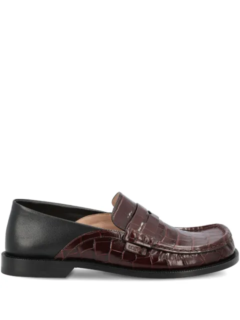 LOEWE Campo two-tone leather loafers Brown MLSC290X012999