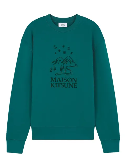 Maison Kitsuné graphic-print sweatshirt Green NM00306KM0325P389