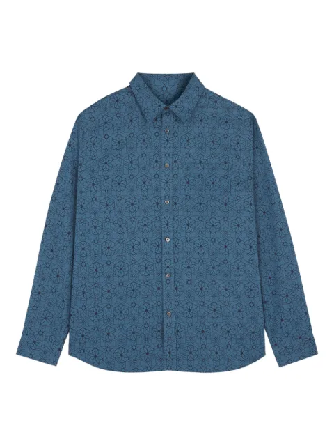 Maison Kitsuné floral-print shirt Blue MM00416WC5027P446
