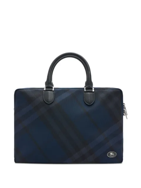 Burberry check briefcase Blue 8114669