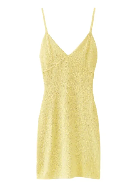 Asta Resort Delilah spaghetti straps mini dress Yellow SS25DMDBY