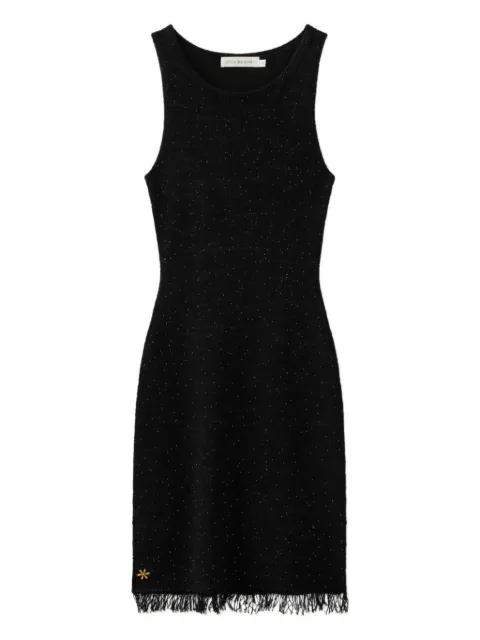 Asta Resort Natalia fring-hem mini dress Black SS25NMDBS