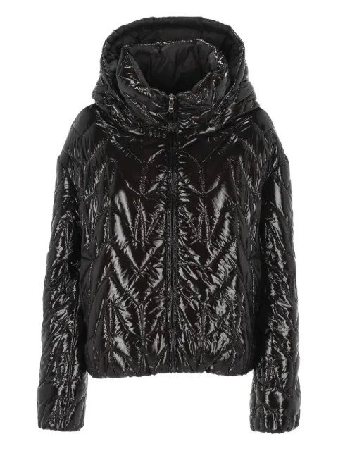Patrizia Pepe quilted hooded jacket Black 2O0189A647