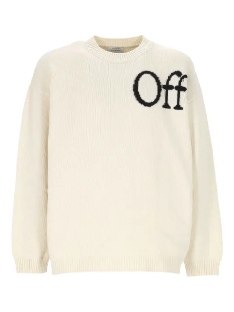 Off-White logo-detail sweater Neutrals OMHE20QF25KNI0010B10