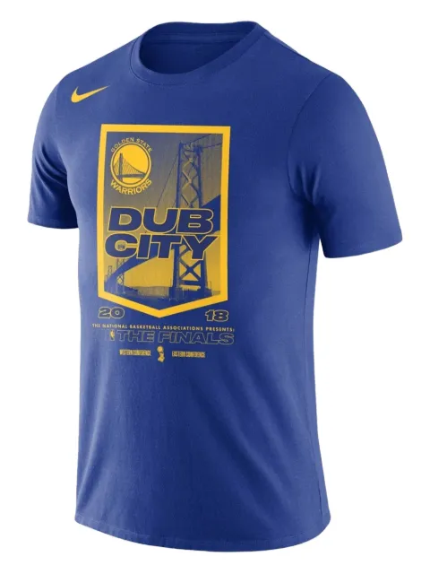 Nike NBA Gs Warriors 2018 NBA Finals Bound City Dna T-shirt Blue 5614164EWESTERN