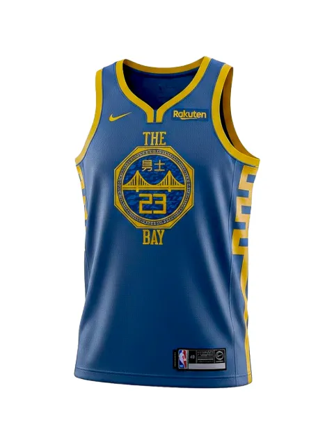Nike Swingman Golden State Warriors jersey Blue AJ4610