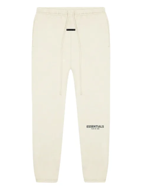FEAR OF GOD ESSENTIALS logo-detail cotton track pants Neutrals QKUHG7DG